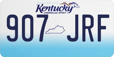 KY license plate 907JRF