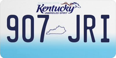 KY license plate 907JRI