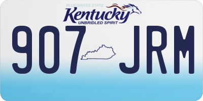 KY license plate 907JRM