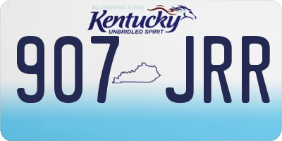 KY license plate 907JRR