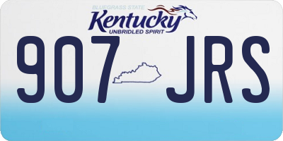 KY license plate 907JRS