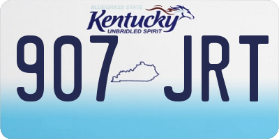KY license plate 907JRT