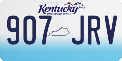 KY license plate 907JRV
