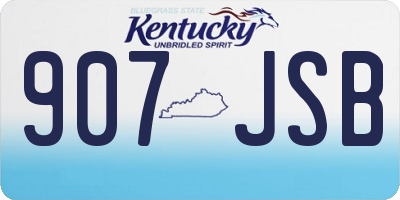 KY license plate 907JSB