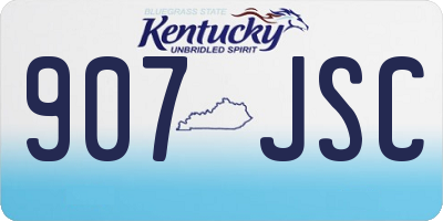 KY license plate 907JSC