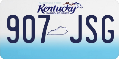 KY license plate 907JSG