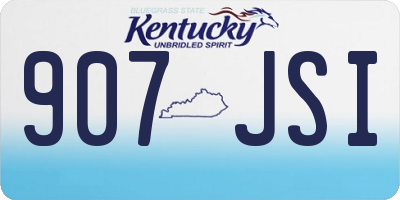 KY license plate 907JSI