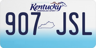 KY license plate 907JSL