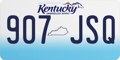 KY license plate 907JSQ