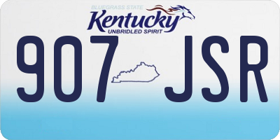 KY license plate 907JSR