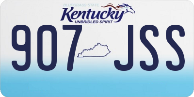 KY license plate 907JSS