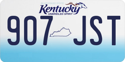 KY license plate 907JST