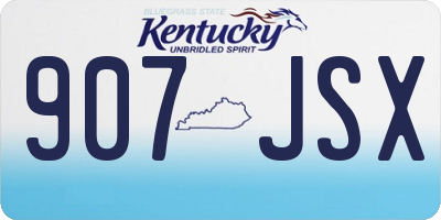 KY license plate 907JSX