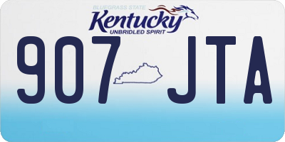 KY license plate 907JTA
