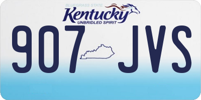 KY license plate 907JVS