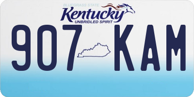 KY license plate 907KAM