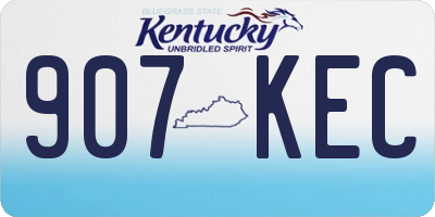KY license plate 907KEC