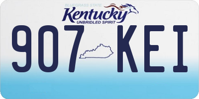 KY license plate 907KEI