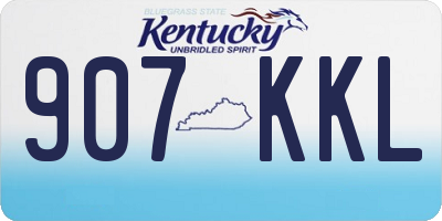 KY license plate 907KKL