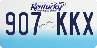 KY license plate 907KKX