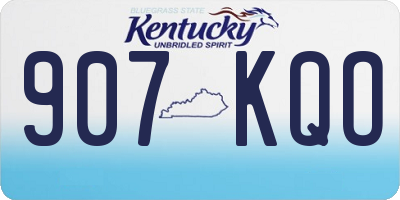 KY license plate 907KQO