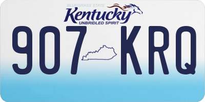 KY license plate 907KRQ