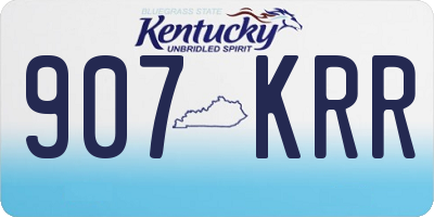 KY license plate 907KRR