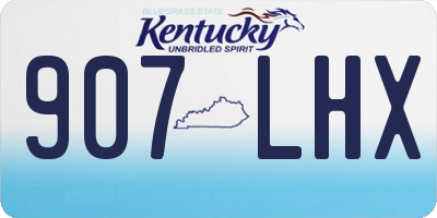 KY license plate 907LHX