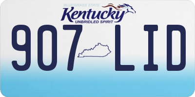 KY license plate 907LID