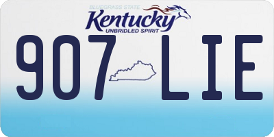 KY license plate 907LIE