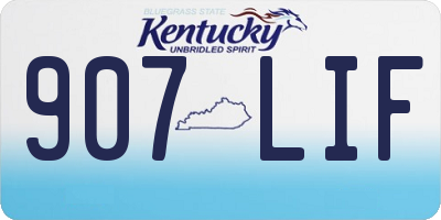 KY license plate 907LIF