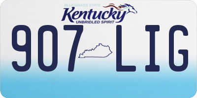 KY license plate 907LIG
