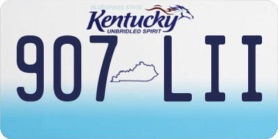 KY license plate 907LII