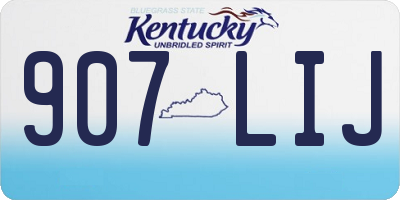 KY license plate 907LIJ