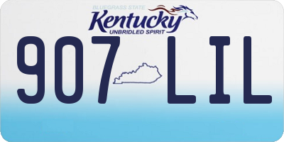 KY license plate 907LIL