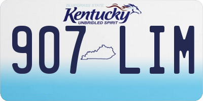 KY license plate 907LIM