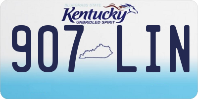 KY license plate 907LIN