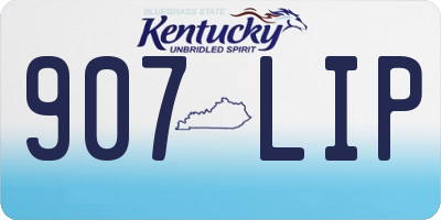 KY license plate 907LIP