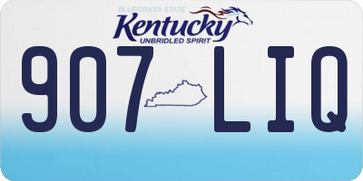 KY license plate 907LIQ