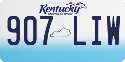 KY license plate 907LIW