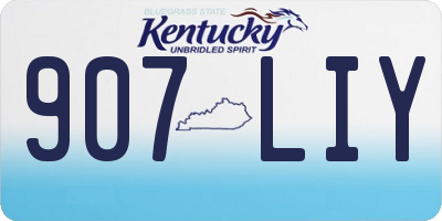 KY license plate 907LIY