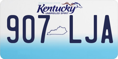 KY license plate 907LJA