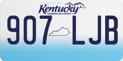 KY license plate 907LJB