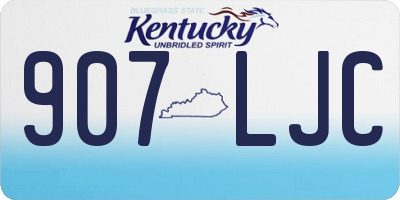 KY license plate 907LJC