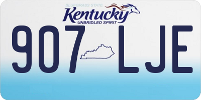 KY license plate 907LJE