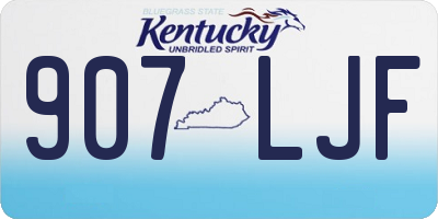KY license plate 907LJF