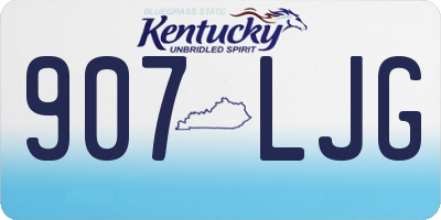 KY license plate 907LJG