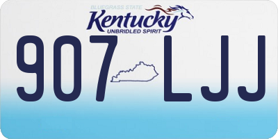 KY license plate 907LJJ