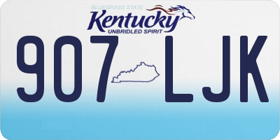 KY license plate 907LJK