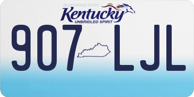 KY license plate 907LJL